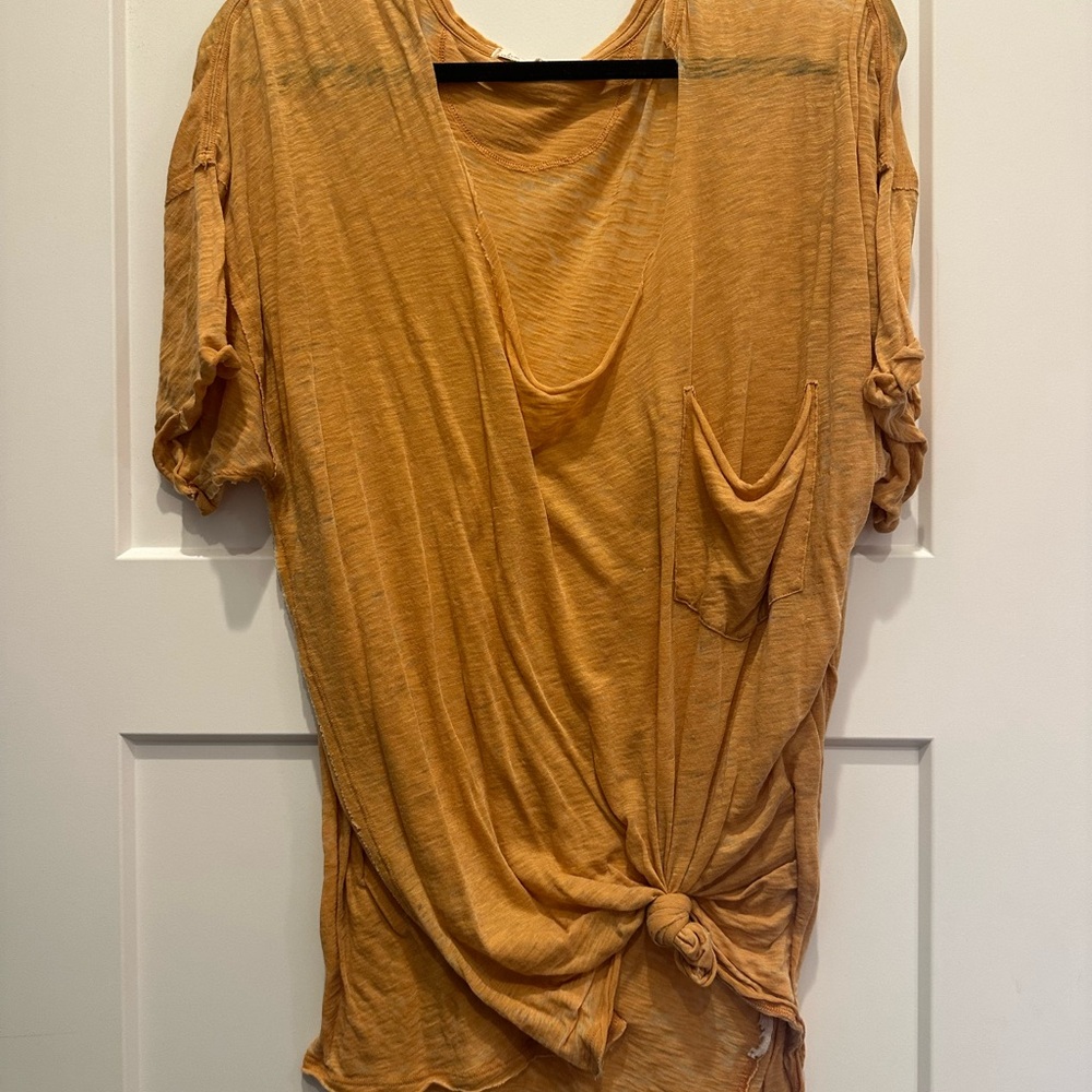 Free People We the Free Women's Orange Tee